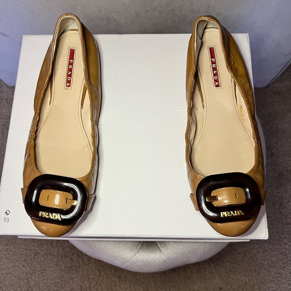 Prada Patent Ballet Flats